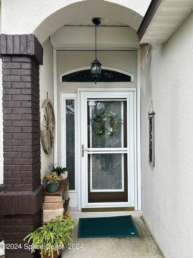 view of doorway to property