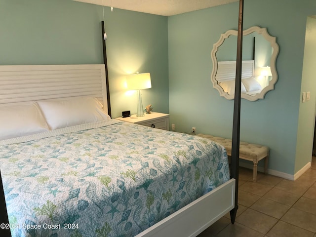 view of tiled bedroom