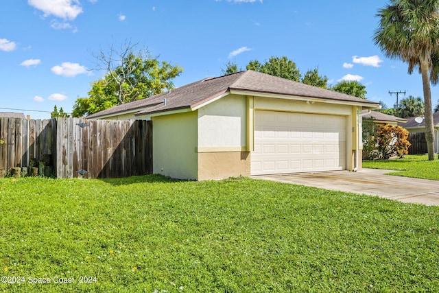 exterior space with a yard