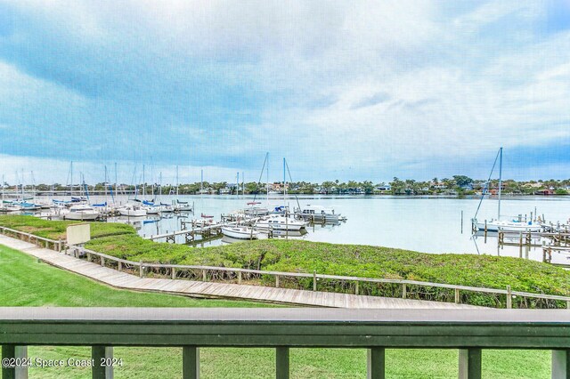 water view with a dock