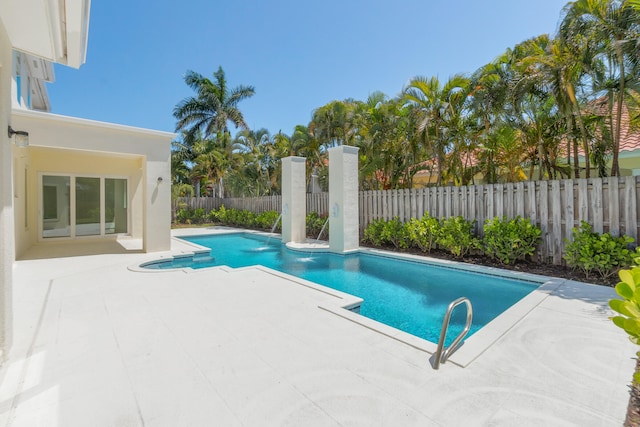 view of pool featuring a patio area