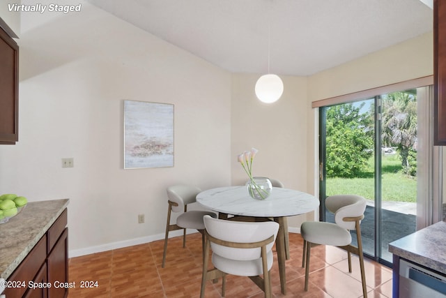 view of tiled dining area