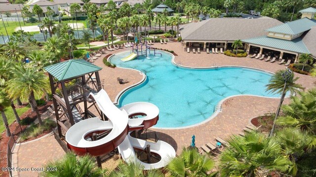 view of pool with a patio