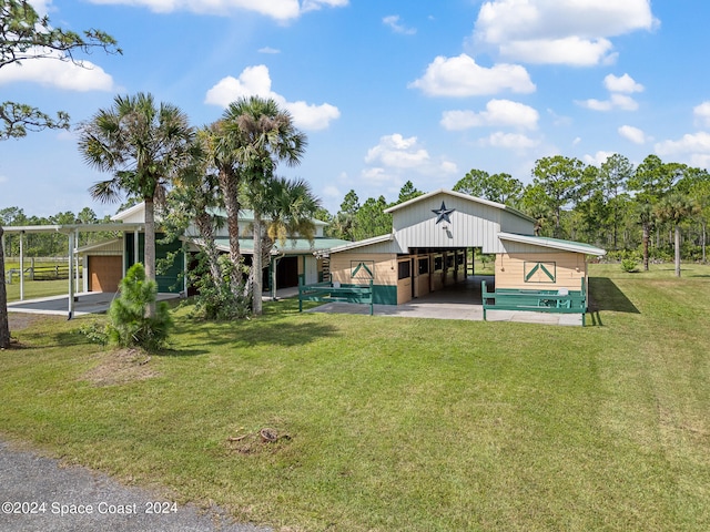 exterior space with a carport