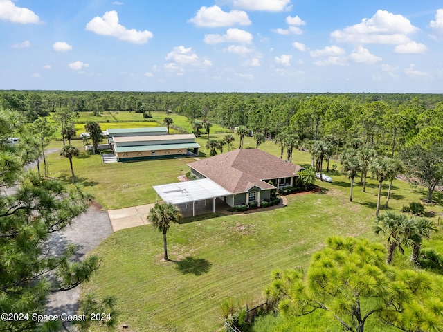 drone / aerial view featuring a rural view