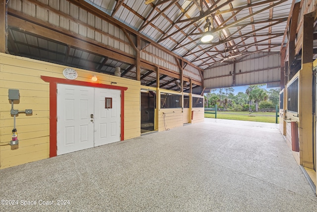 view of horse barn