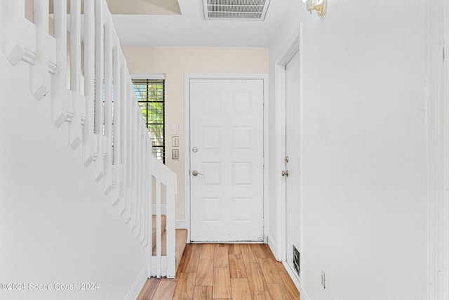 interior space featuring light wood-type flooring