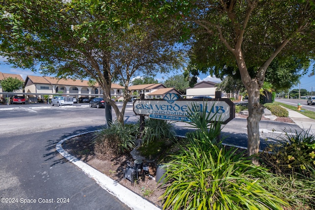 view of community sign