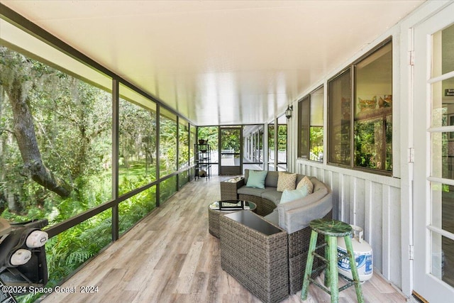 sunroom / solarium with a healthy amount of sunlight