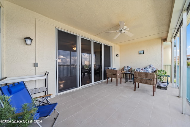 view of patio / terrace with ceiling fan