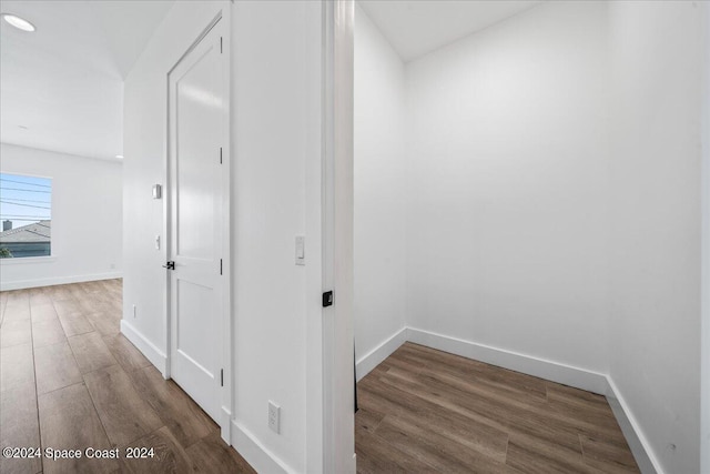 hallway featuring hardwood / wood-style floors