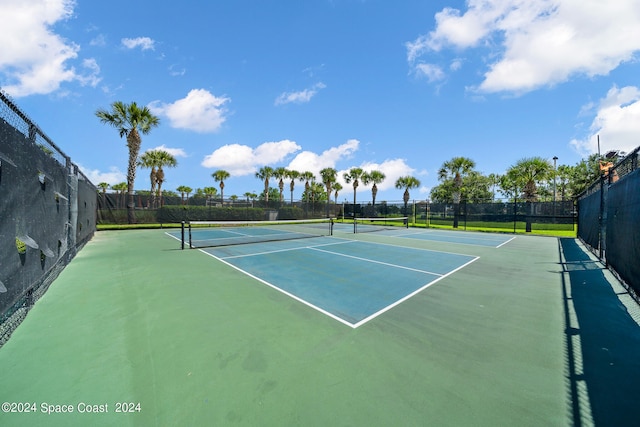 view of tennis court with basketball court