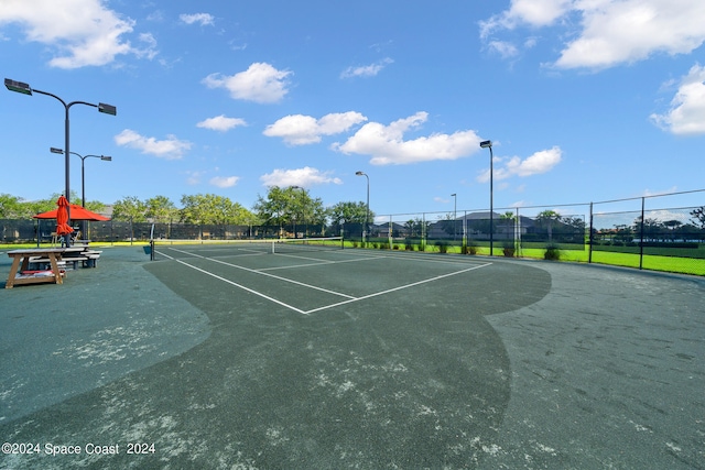 view of tennis court