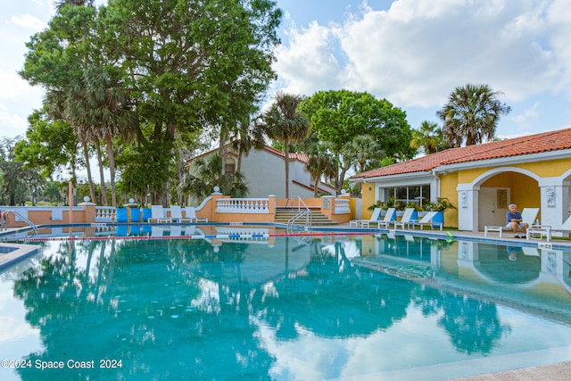 view of pool