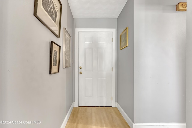 entryway featuring light hardwood / wood-style flooring