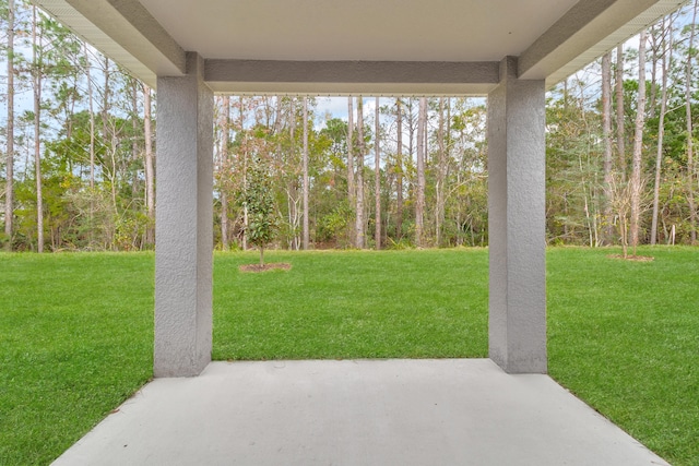 view of yard featuring a patio