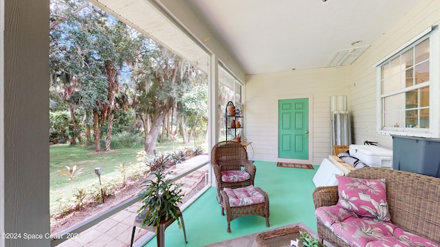 view of sunroom