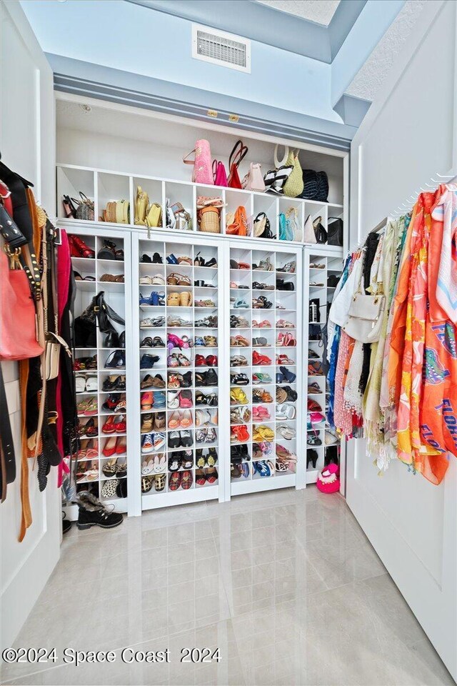 view of walk in closet