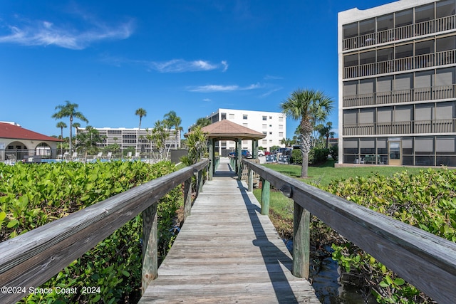 view of property's community with a gazebo