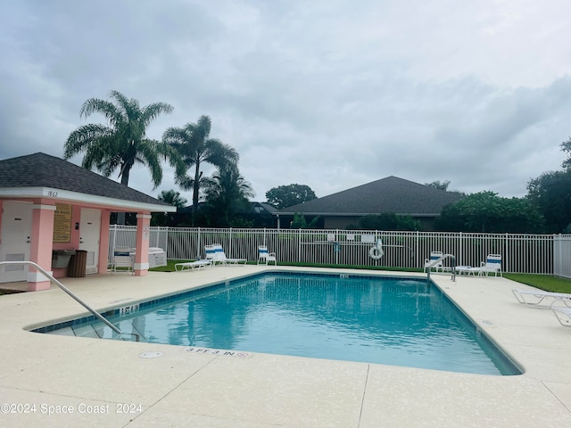 view of pool with a patio