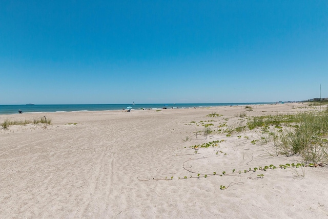 property view of water featuring a view of the beach