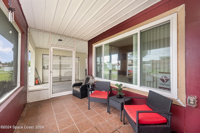 view of sunroom