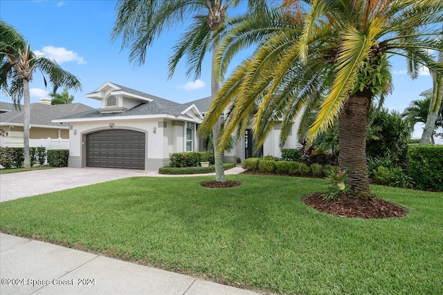 view of front of home featuring a front yard