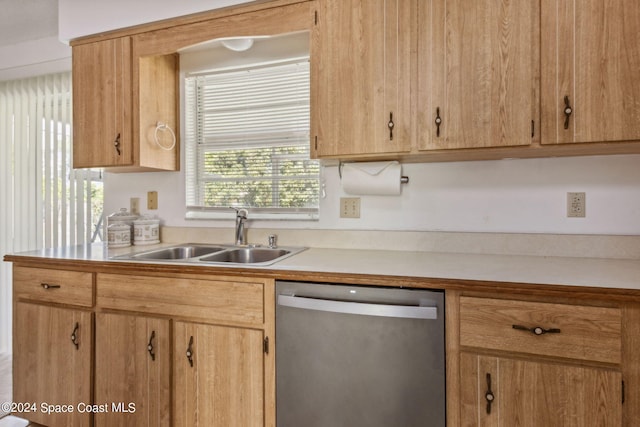 kitchen featuring dishwasher and sink