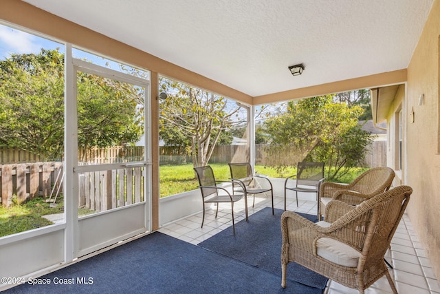 view of sunroom