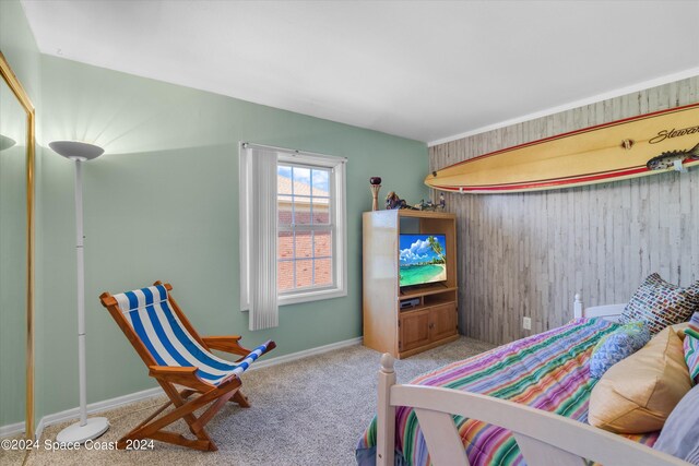 bedroom with carpet floors