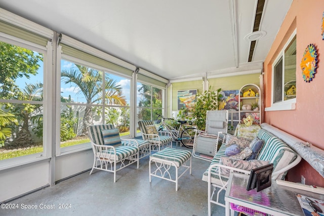 sunroom with plenty of natural light