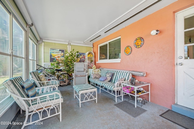 view of sunroom