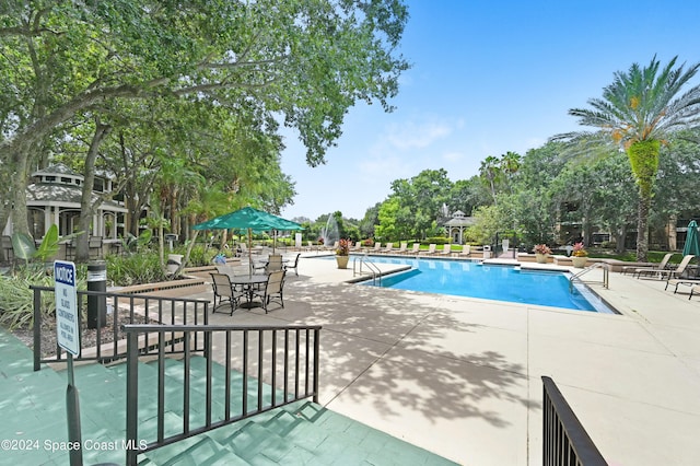 view of pool with a patio