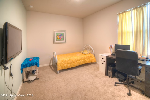 view of carpeted bedroom