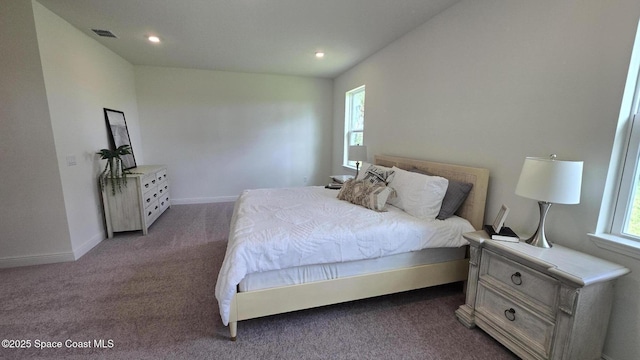 4346 Kelsey Ln, Sebastian, FL 32976 - bedroom with dark colored carpet and recessed lighting