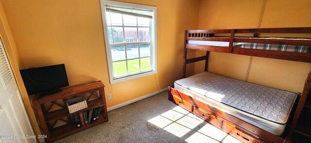 view of carpeted bedroom