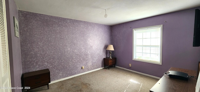 interior space with carpet flooring