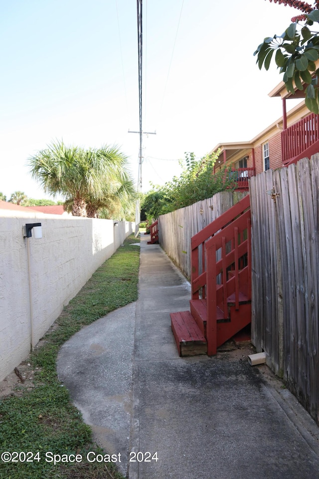 view of yard featuring a deck