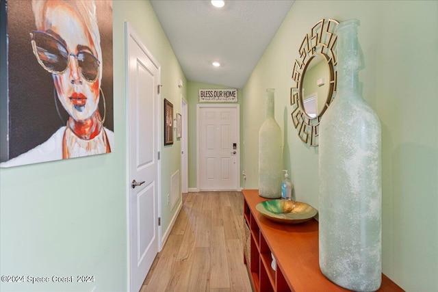 1447 Colebrook Cir SW, Palm Bay, FL 32908 - entryway featuring light wood-style floors, recessed lighting, and baseboards