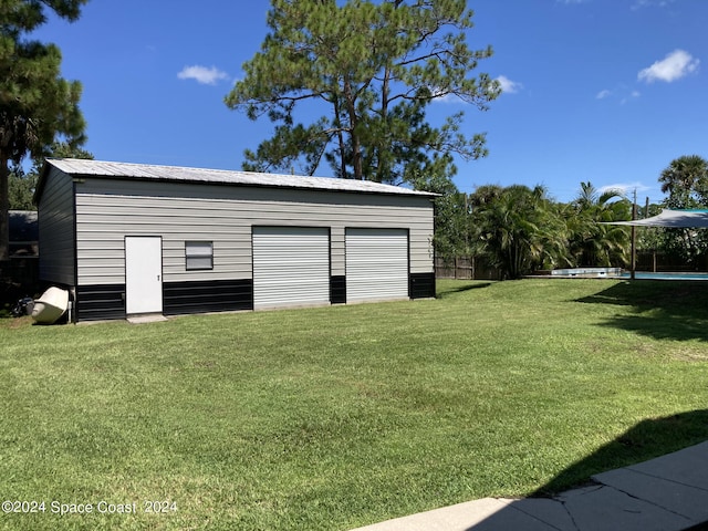 exterior space with a yard