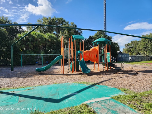 view of jungle gym