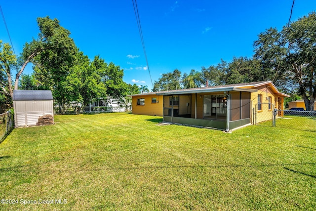 2415 Stanford Dr, Cocoa, FL 32926 - view of yard featuring a sunroom