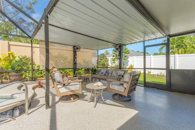 view of sunroom / solarium