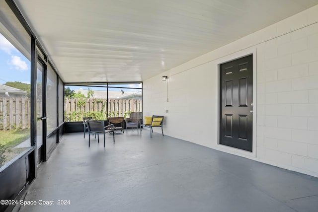 view of sunroom