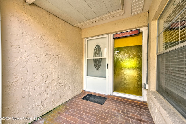 view of doorway to property