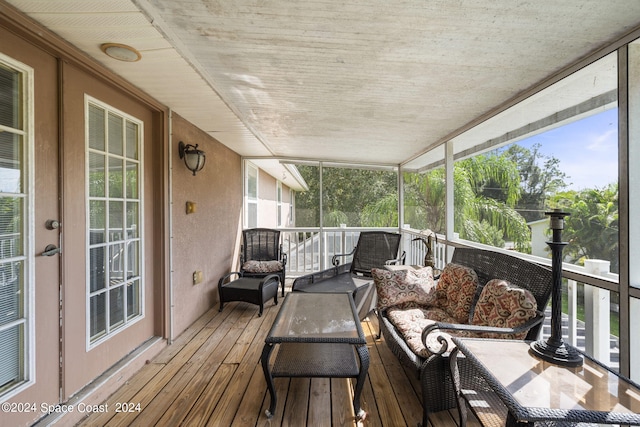 sunroom with a wealth of natural light