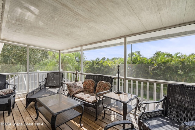 view of sunroom