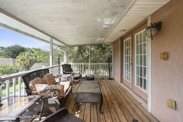 view of sunroom / solarium