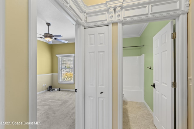 1870 Parrsboro St NW, Palm Bay, FL 32907 - corridor featuring ornamental molding and baseboards