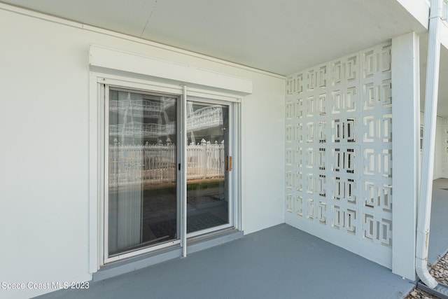 view of doorway to property